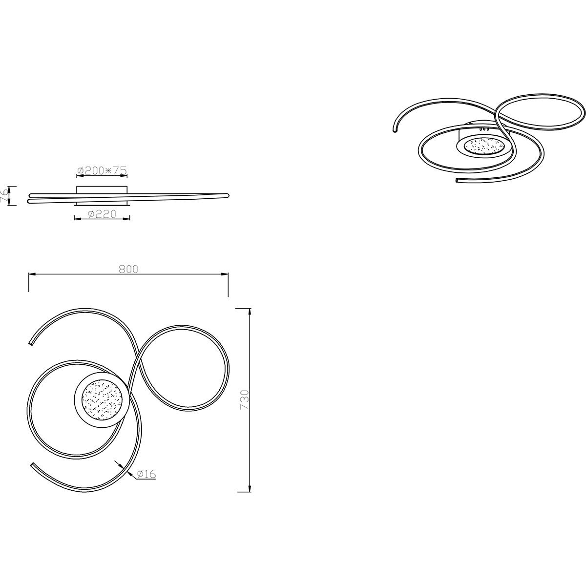 Plafonnier LED - Éclairage de Plafond - Trion Jivino - 48W - Couleur de lumière ajustable - Dimmable - Rond - Mat Nickel - Aluminium