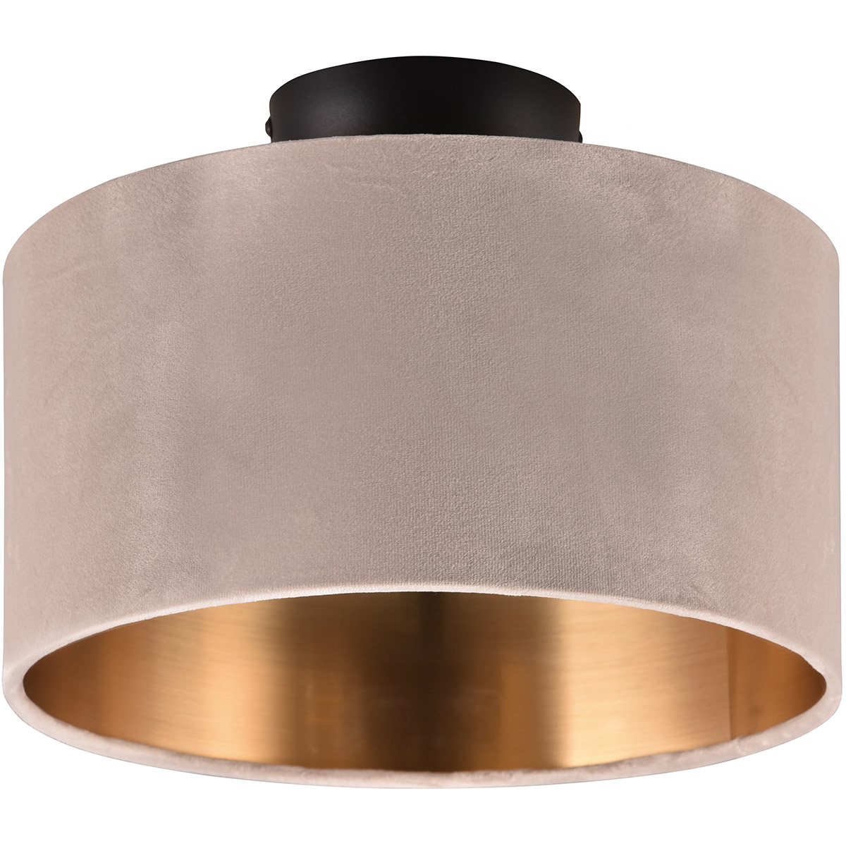 Plafonnier LED - Éclairage plafond - Trion Julina - Douille E14 - 2 lumières - Rond - Beige - Textile