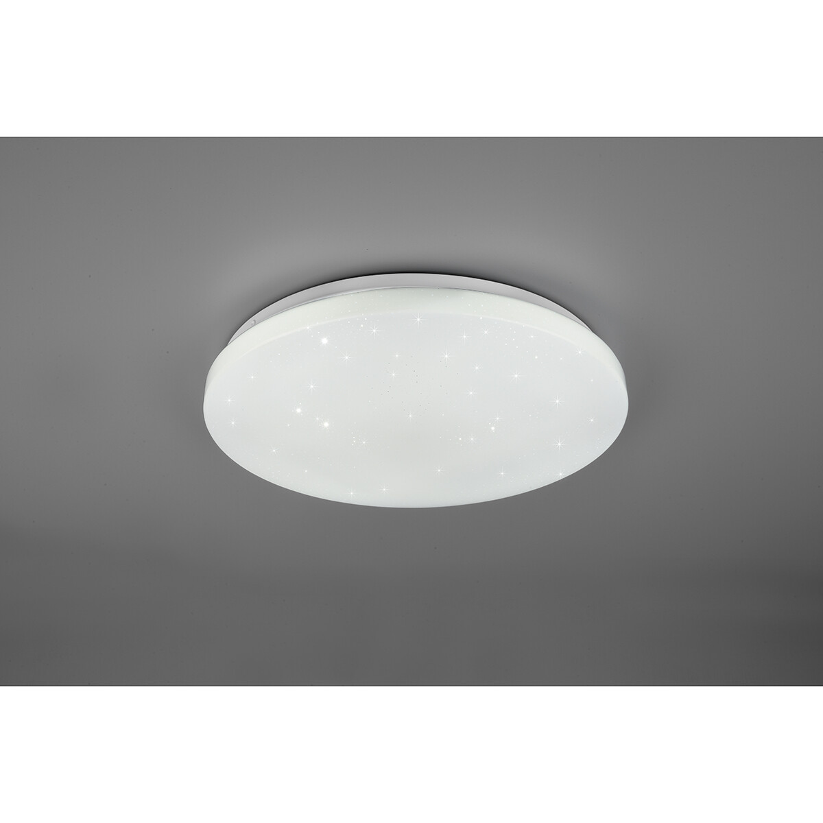 Plafonnier LED - Éclairage de Plafond - Trion Kalina - 18W - RGBW - Dimmable - Couleur de lumière ajustable - Télécommande - Lumière Étoile - Rond - Mat Blanc - Plastique