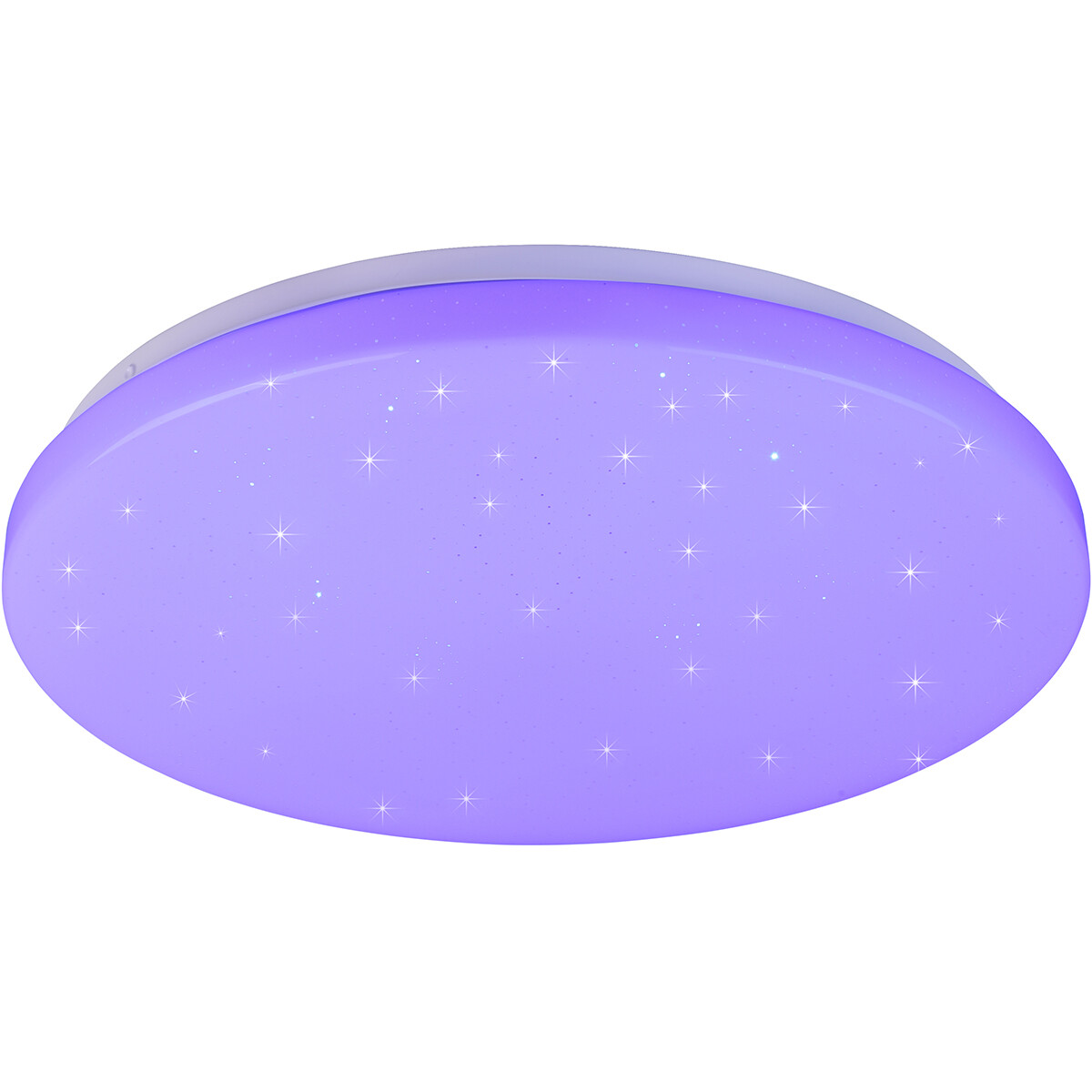 Plafonnier LED - Éclairage de Plafond - Trion Kalina - 18W - RGBW - Dimmable - Couleur de lumière ajustable - Télécommande - Lumière Étoile - Rond - Mat Blanc - Plastique