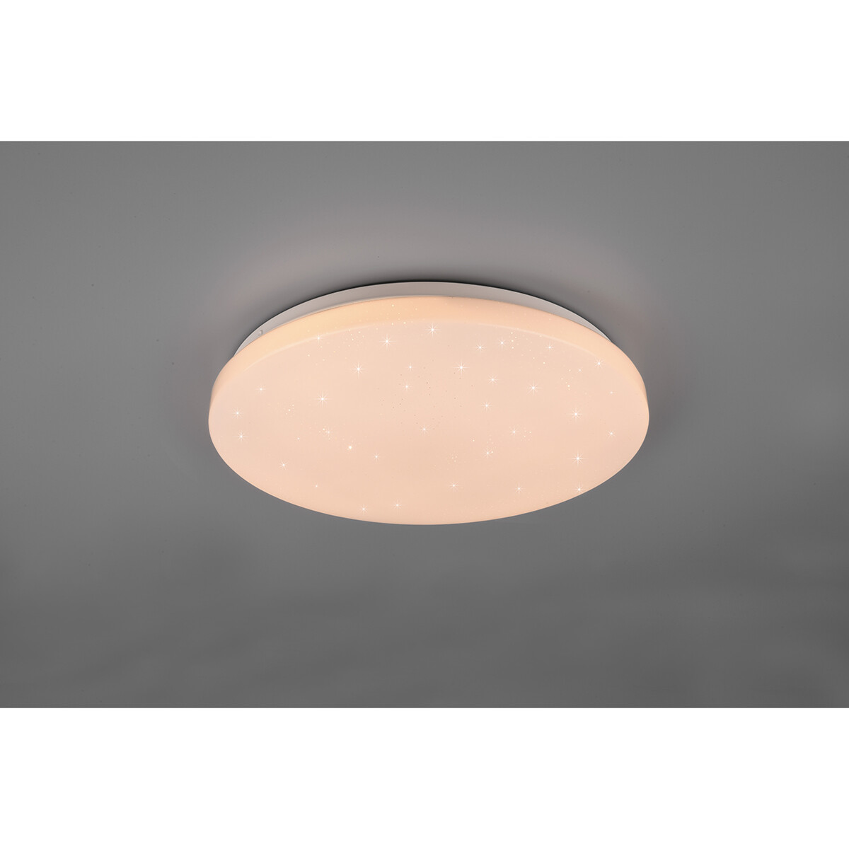 Plafonnier LED - Éclairage de Plafond - Trion Kalina - 18W - RGBW - Dimmable - Couleur de lumière ajustable - Télécommande - Lumière Étoile - Rond - Mat Blanc - Plastique