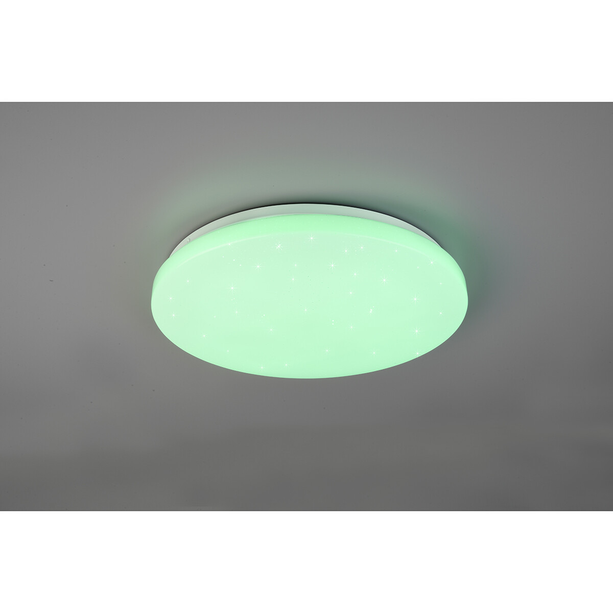 Plafonnier LED - Éclairage de Plafond - Trion Kalina - 18W - RGBW - Dimmable - Couleur de lumière ajustable - Télécommande - Lumière Étoile - Rond - Mat Blanc - Plastique