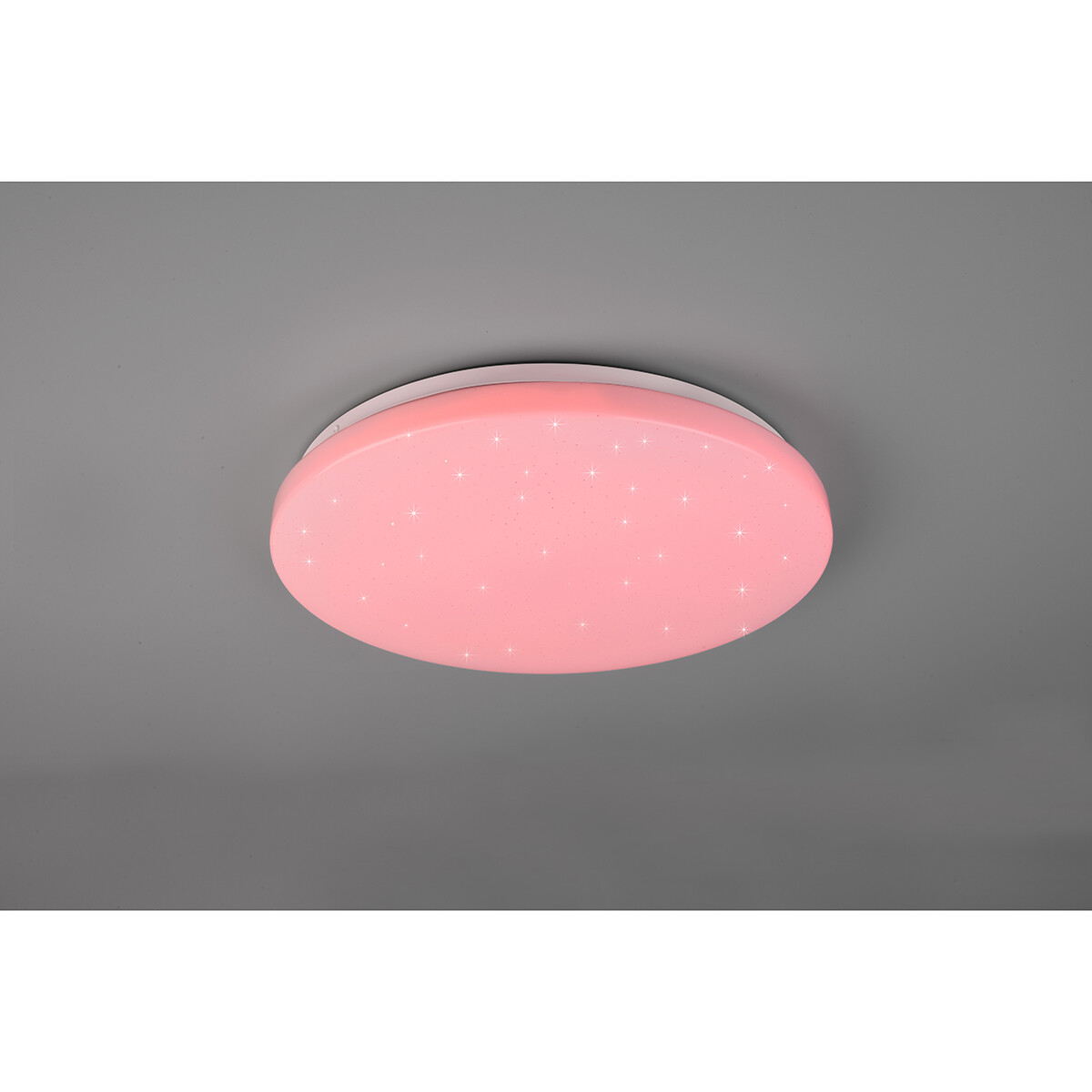 Plafonnier LED - Éclairage de Plafond - Trion Kalina - 18W - RGBW - Dimmable - Couleur de lumière ajustable - Télécommande - Lumière Étoile - Rond - Mat Blanc - Plastique