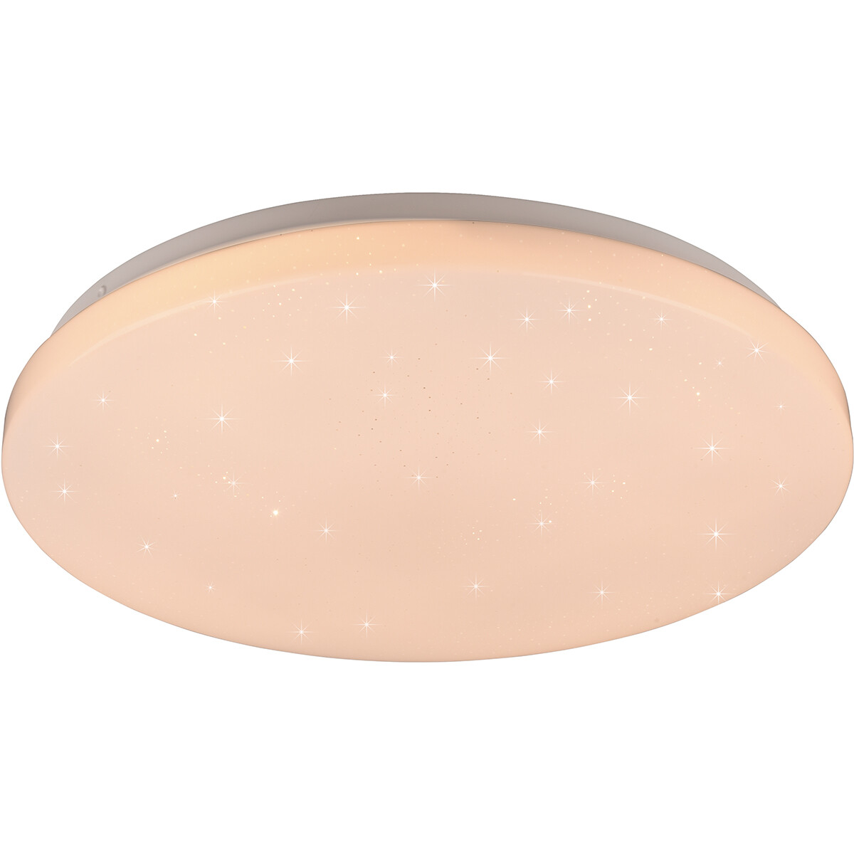 Plafonnier LED - Éclairage de Plafond - Trion Kalina - 18W - RGBW - Dimmable - Couleur de lumière ajustable - Télécommande - Lumière Étoile - Rond - Mat Blanc - Plastique