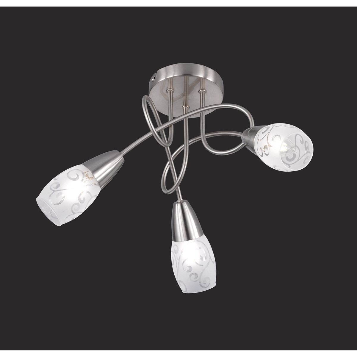 Spot de plafond LED - Éclairage de Plafond - Trion Kalora - Douille E14 - Rond - Mat Nickel - Aluminium