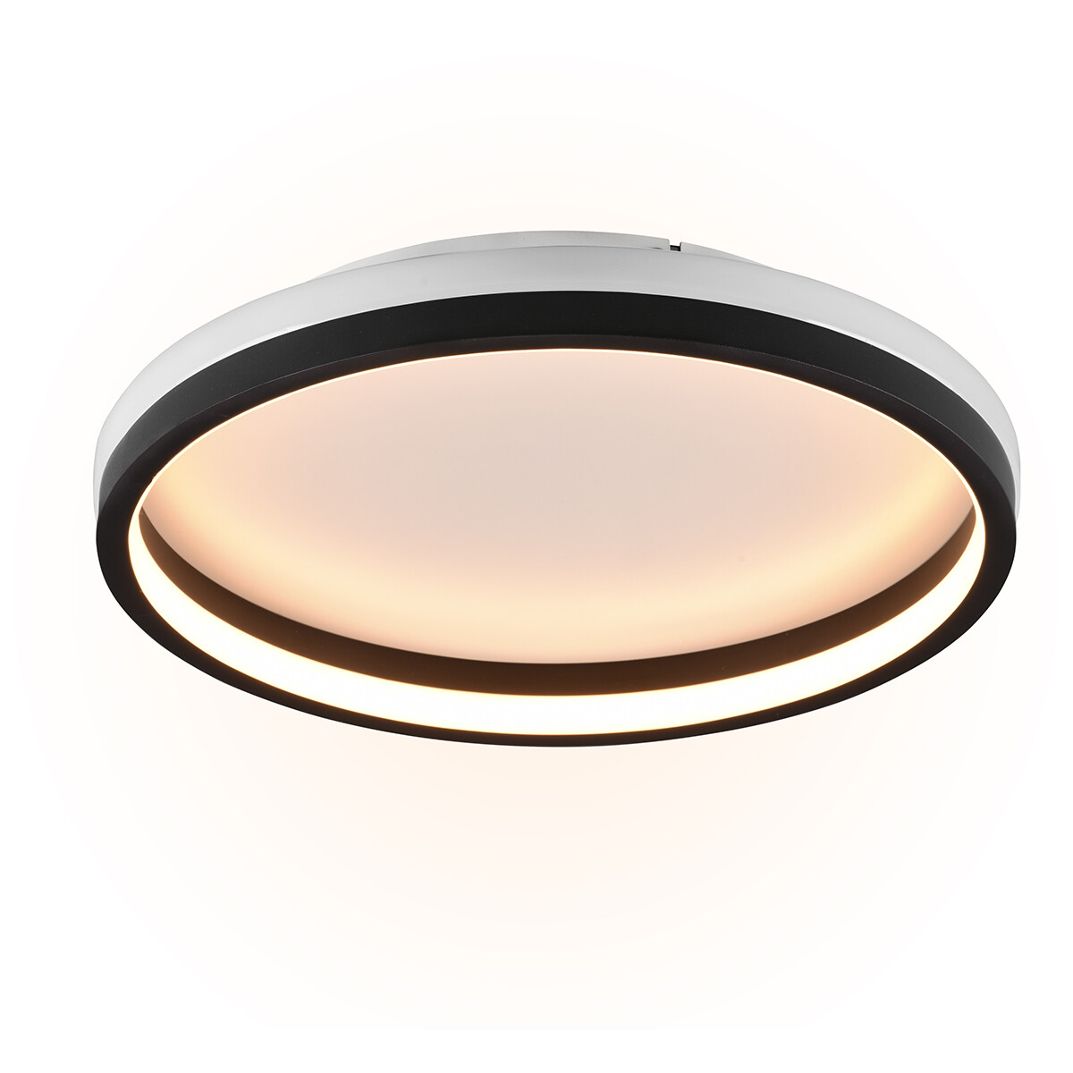 Plafonnier LED - Éclairage de Plafond - Trion Kio - 18W - RGBW - Dimmable - Couleur Ajustable - Télécommande - Rond - Noir Mat - Métal