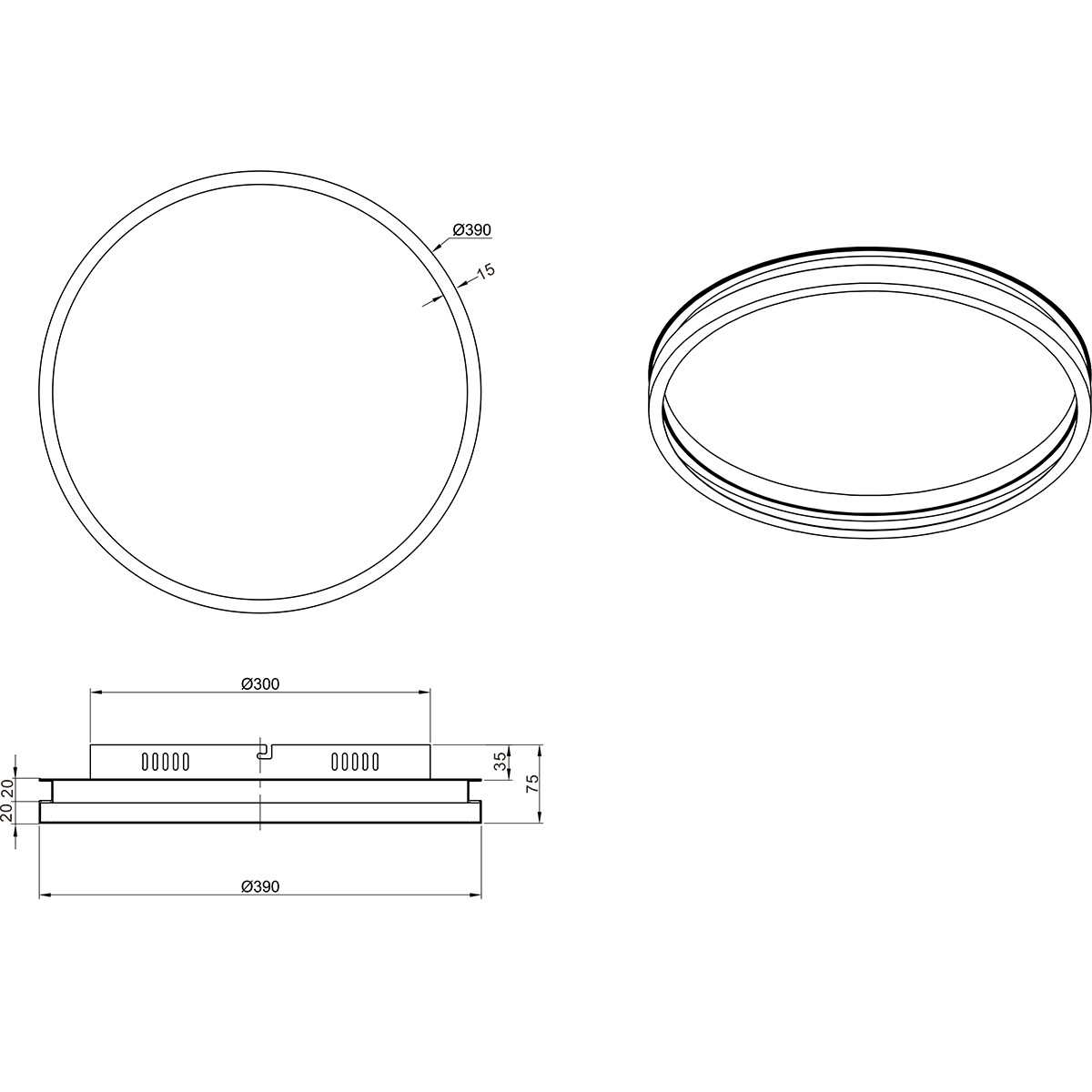 Plafonnier LED - Éclairage de Plafond - Trion Kio - 18W - RGBW - Dimmable - Couleur Ajustable - Télécommande - Rond - Noir Mat - Métal