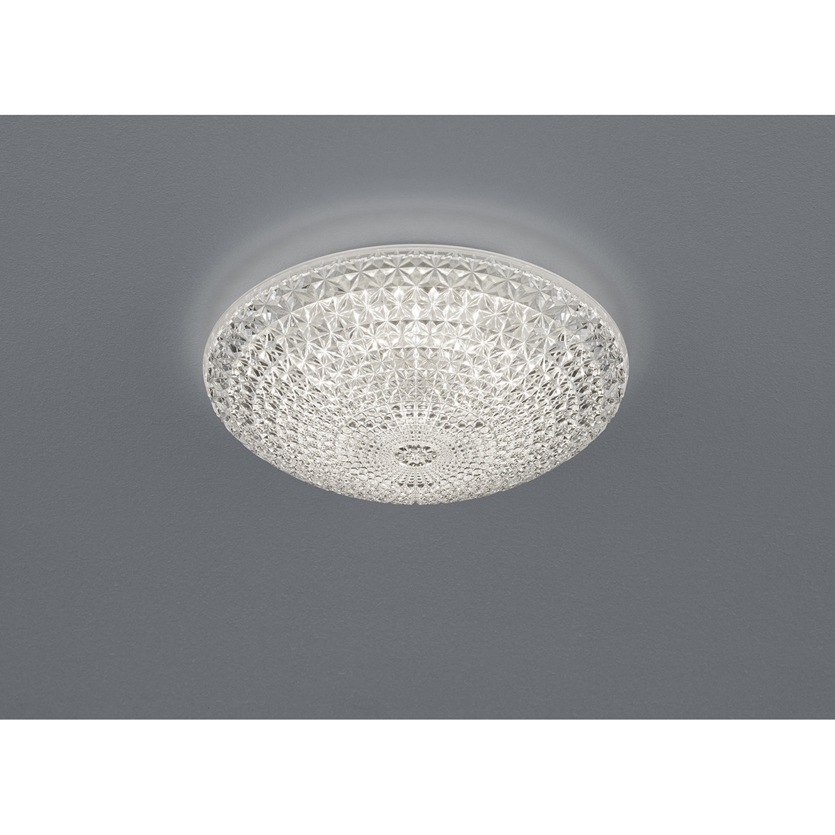 Plafonnier LED - Éclairage de Plafond - Trion Komino - 12W - Blanc Chaud 3000K - Rond - Mat Blanc - Aluminium