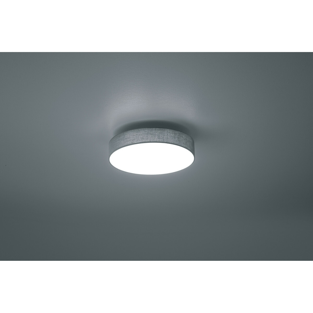 Plafonnier LED - Éclairage de Plafond - Trion Lanago - 22W - Blanc Chaud 3000K - Dimmable - Rond - Mat Gris - Aluminium