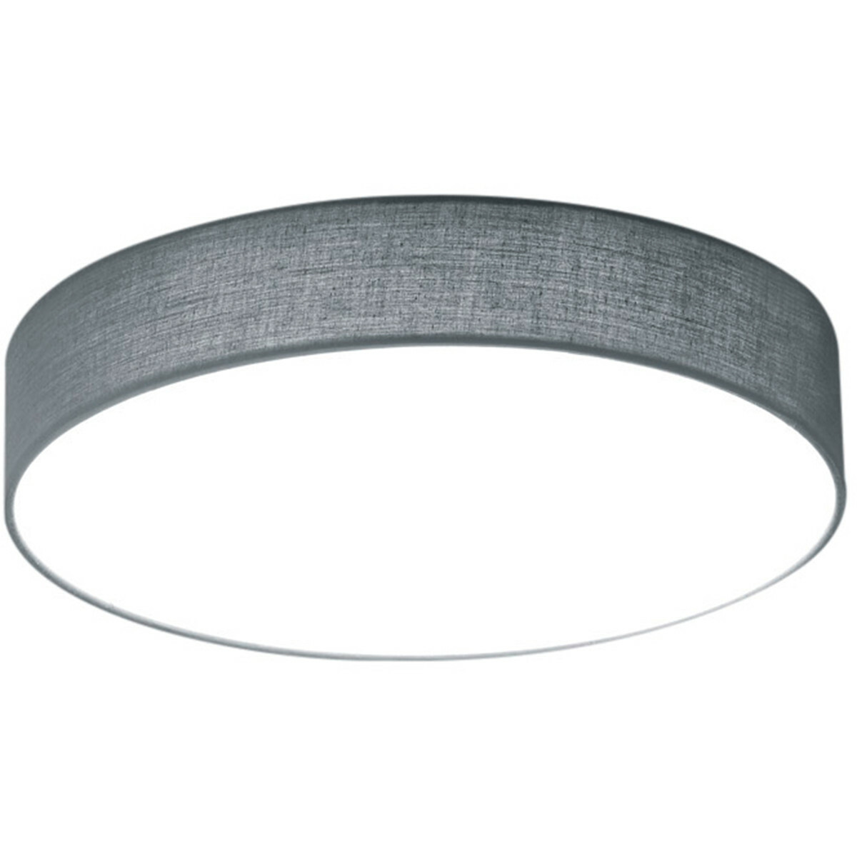 Plafonnier LED - Éclairage de Plafond - Trion Lanago - 22W - Blanc Chaud 3000K - Dimmable - Rond - Mat Gris - Aluminium