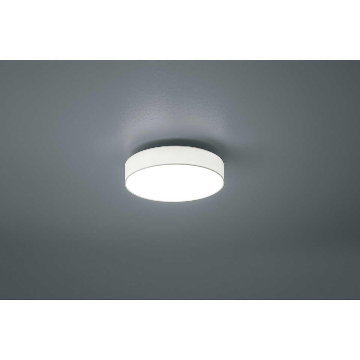 Plafonnier LED - Éclairage de Plafond - Trion Lanago - 22W - Blanc Chaud 3000K - Dimmable - Rond - Mat Blanc - Aluminium