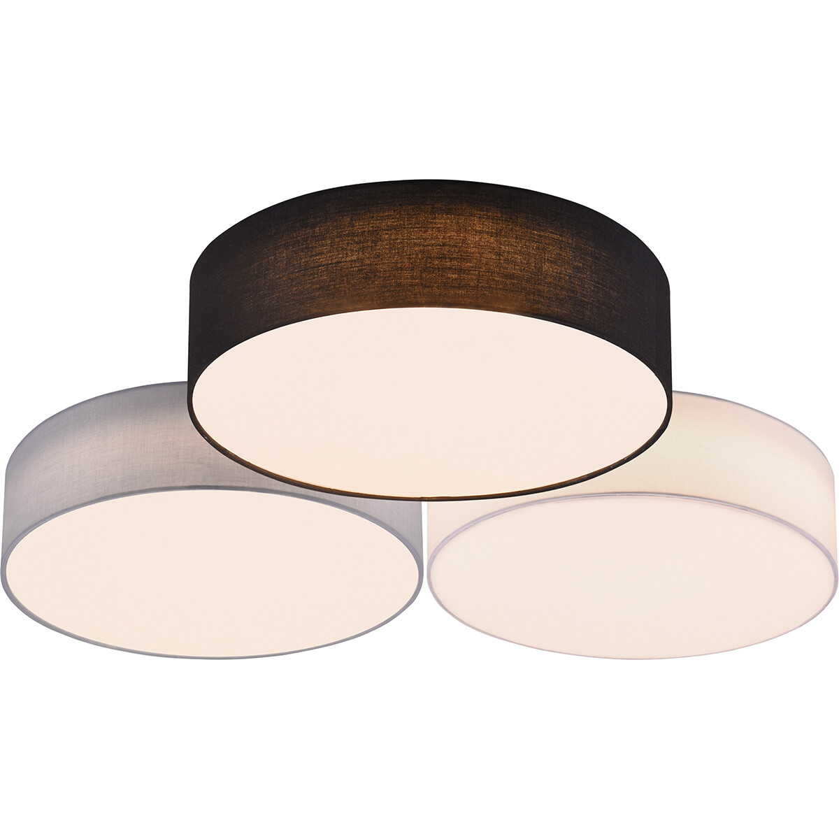 Plafonnier LED - Éclairage de Plafond - Trion Lanago - 38W - Blanc Chaud 3000K - Dimmable - Rond - Multicolore - Aluminium