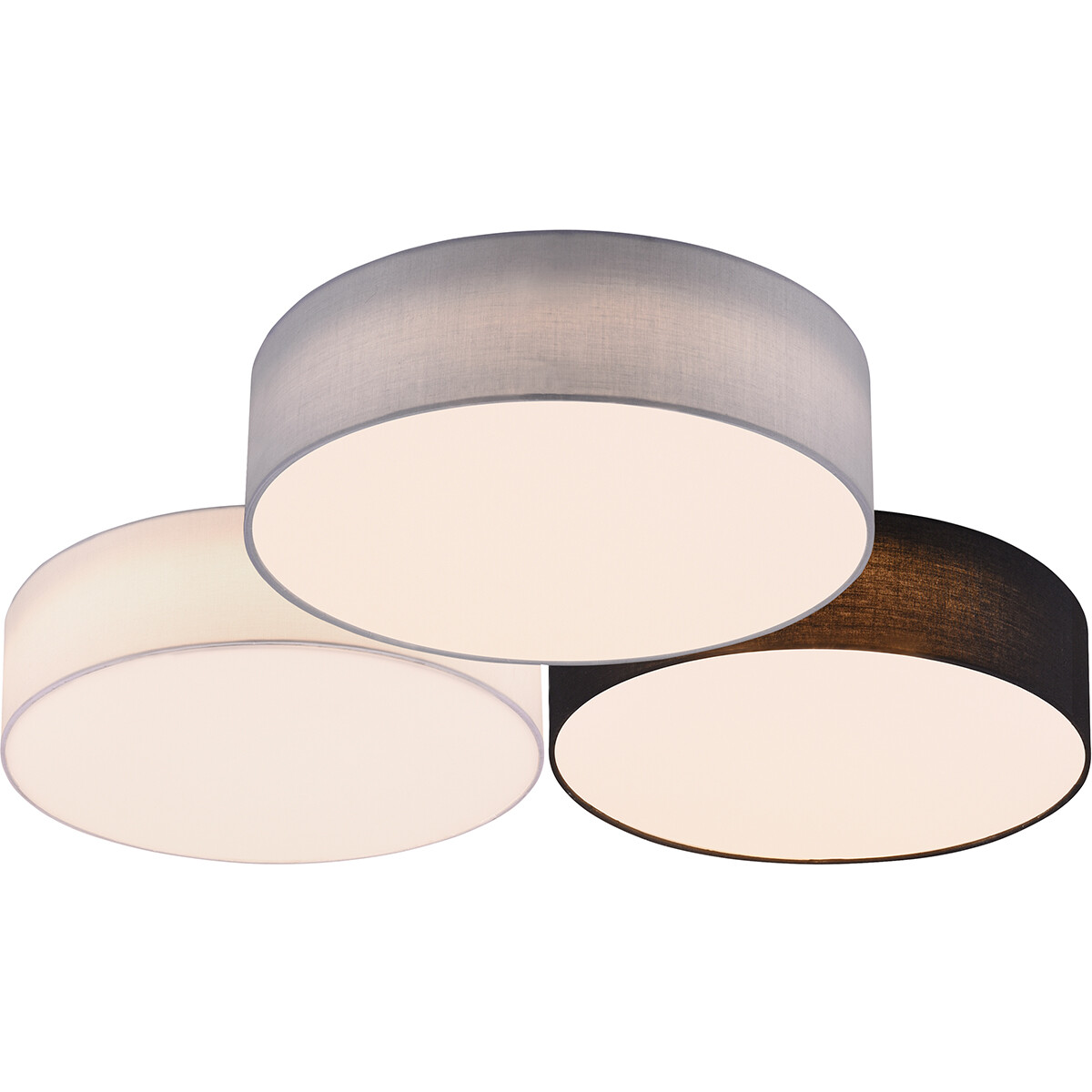 Plafonnier LED - Éclairage de Plafond - Trion Lanago - 38W - Blanc Chaud 3000K - Dimmable - Rond - Multicolore - Aluminium