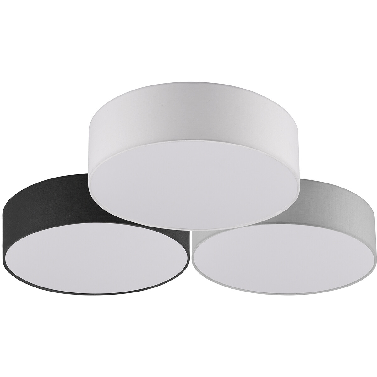 Plafonnier LED - Éclairage de Plafond - Trion Lanago - 38W - Blanc Chaud 3000K - Dimmable - Rond - Multicolore - Aluminium