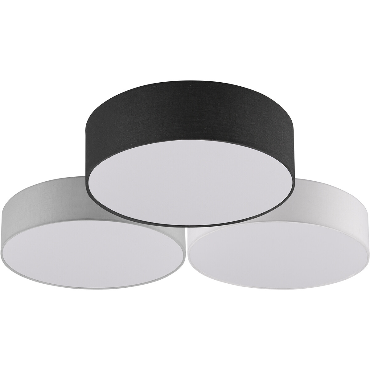 Plafonnier LED - Éclairage de Plafond - Trion Lanago - 38W - Blanc Chaud 3000K - Dimmable - Rond - Multicolore - Aluminium