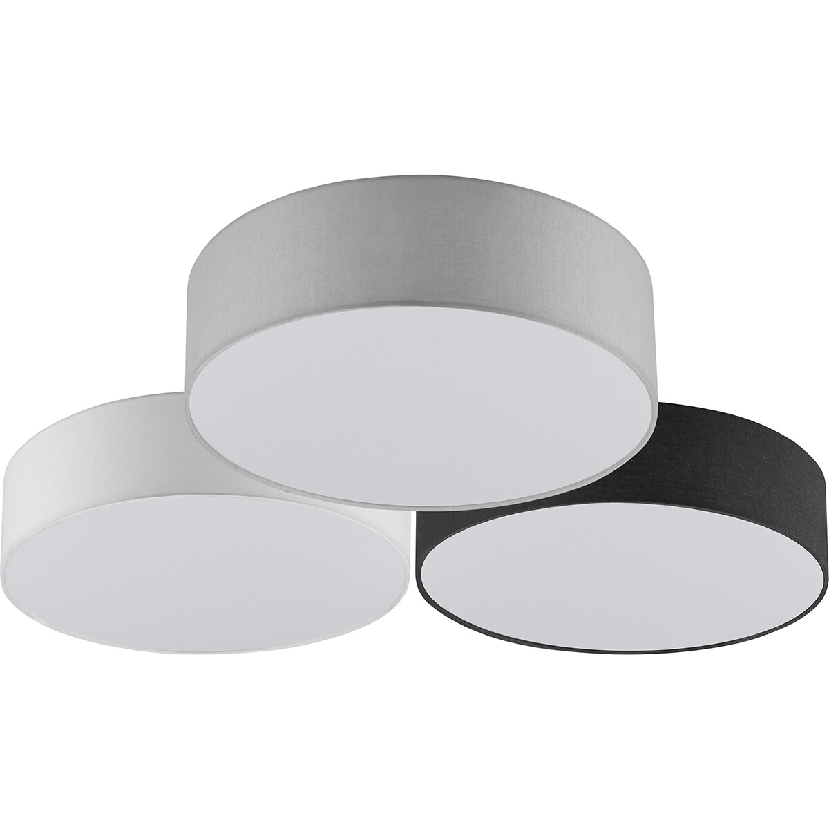 Plafonnier LED - Éclairage de Plafond - Trion Lanago - 38W - Blanc Chaud 3000K - Dimmable - Rond - Multicolore - Aluminium