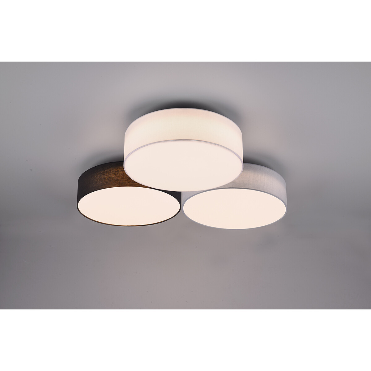 Plafonnier LED - Éclairage de Plafond - Trion Lanago - 38W - Blanc Chaud 3000K - Dimmable - Rond - Multicolore - Aluminium