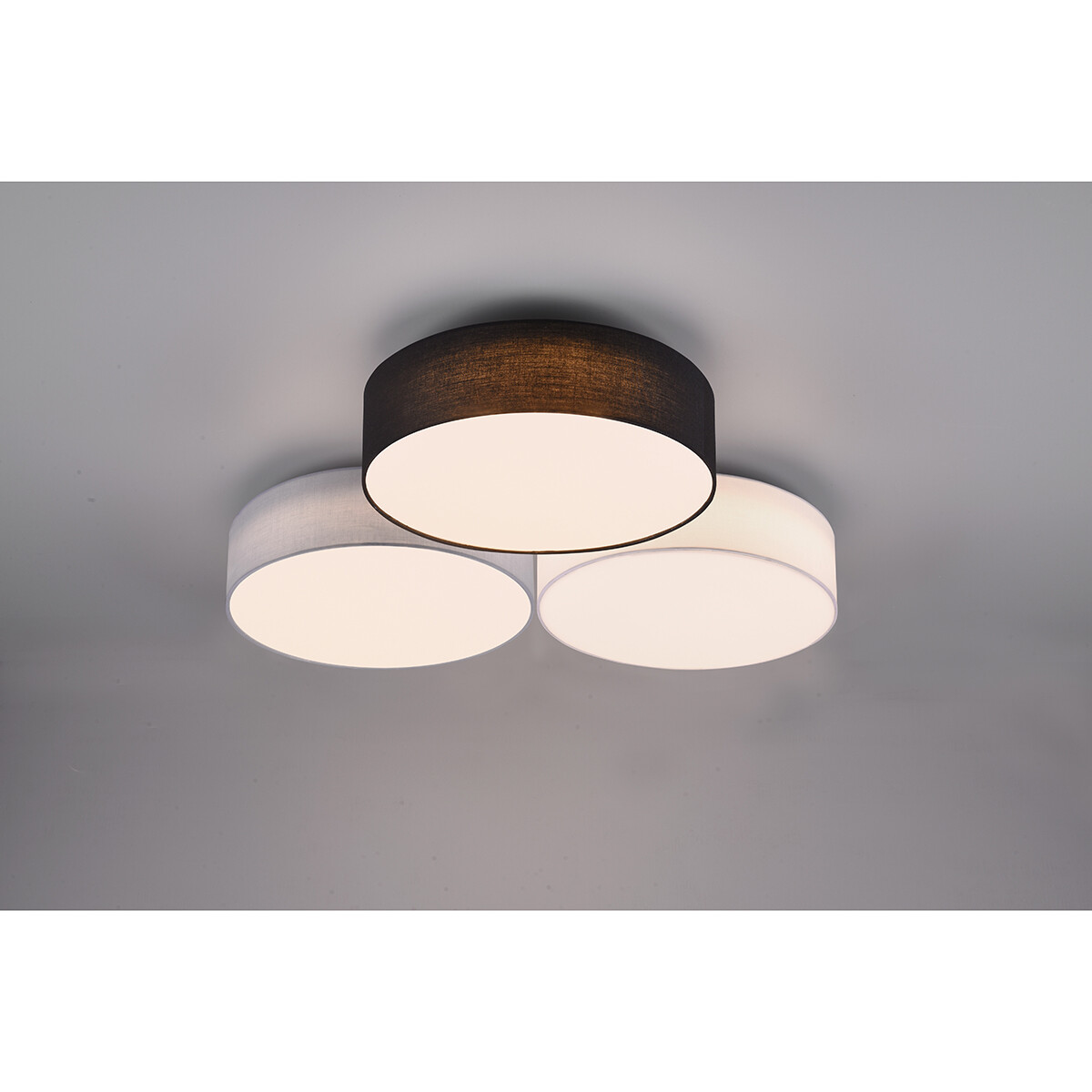 Plafonnier LED - Éclairage de Plafond - Trion Lanago - 38W - Blanc Chaud 3000K - Dimmable - Rond - Multicolore - Aluminium