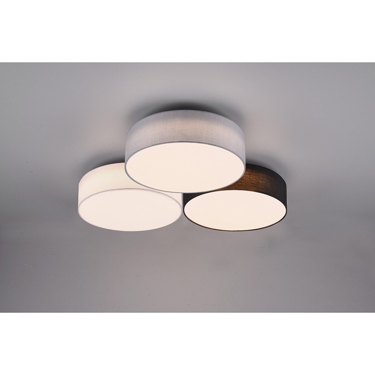 Plafonnier LED - Éclairage de Plafond - Trion Lanago - 38W - Blanc Chaud 3000K - Dimmable - Rond - Multicolore - Aluminium