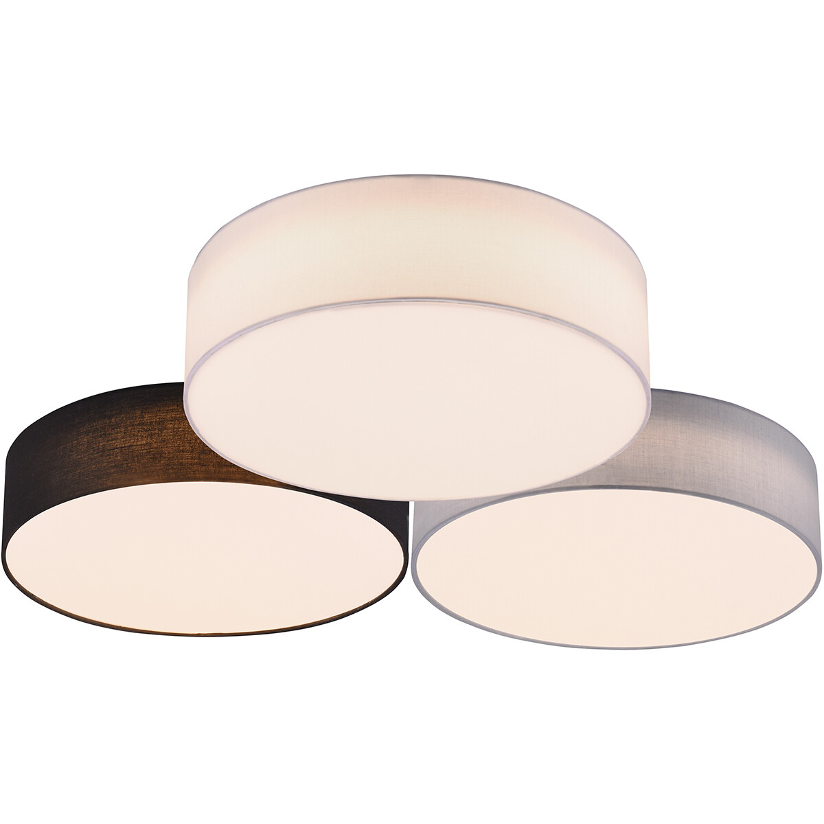 Plafonnier LED - Éclairage de Plafond - Trion Lanago - 38W - Blanc Chaud 3000K - Dimmable - Rond - Multicolore - Aluminium