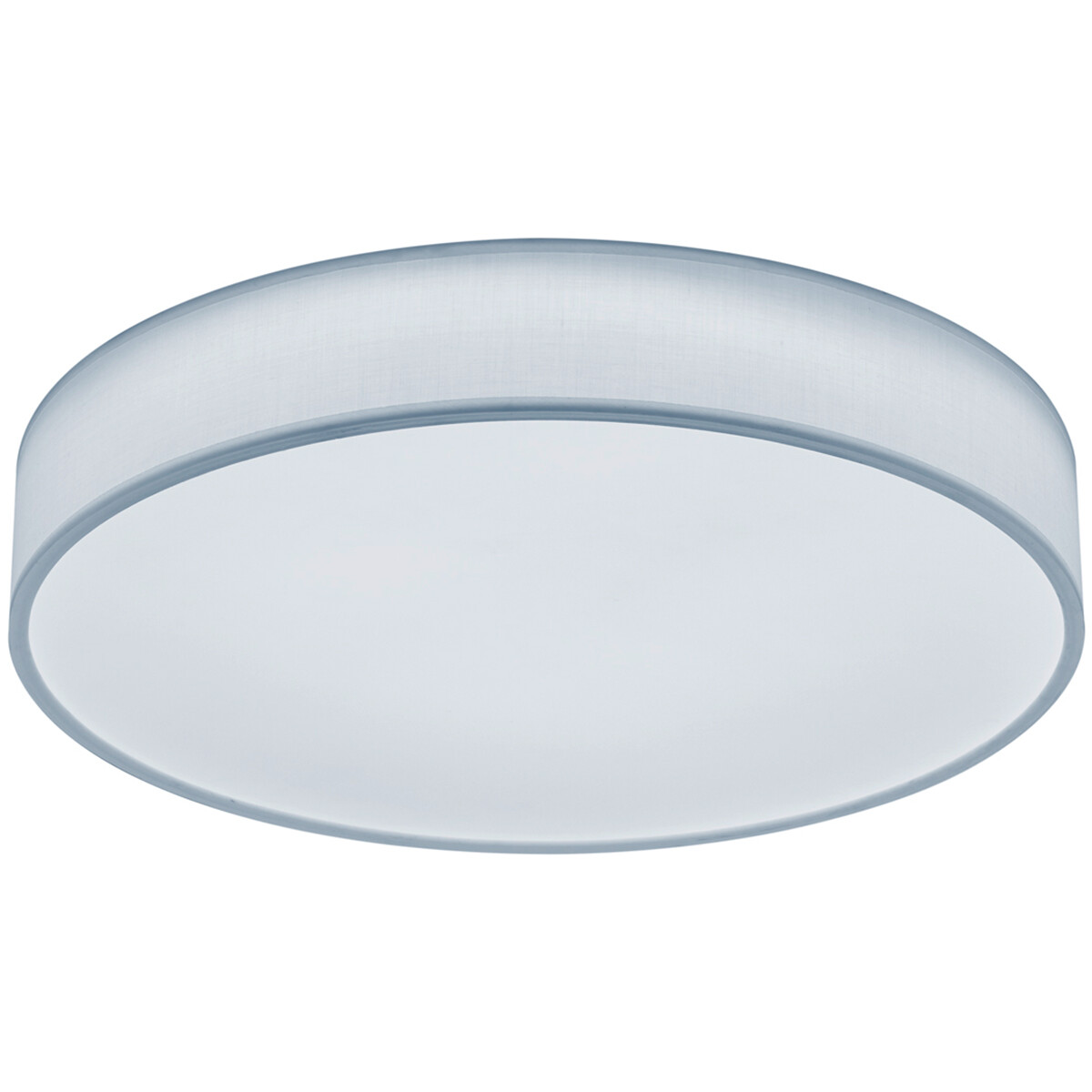 Plafonnier LED - Éclairage de Plafond - Trion Lanago - 42W - Couleur de lumière ajustable - Télécommande - Dimmable - Rond - Mat Blanc - Textile