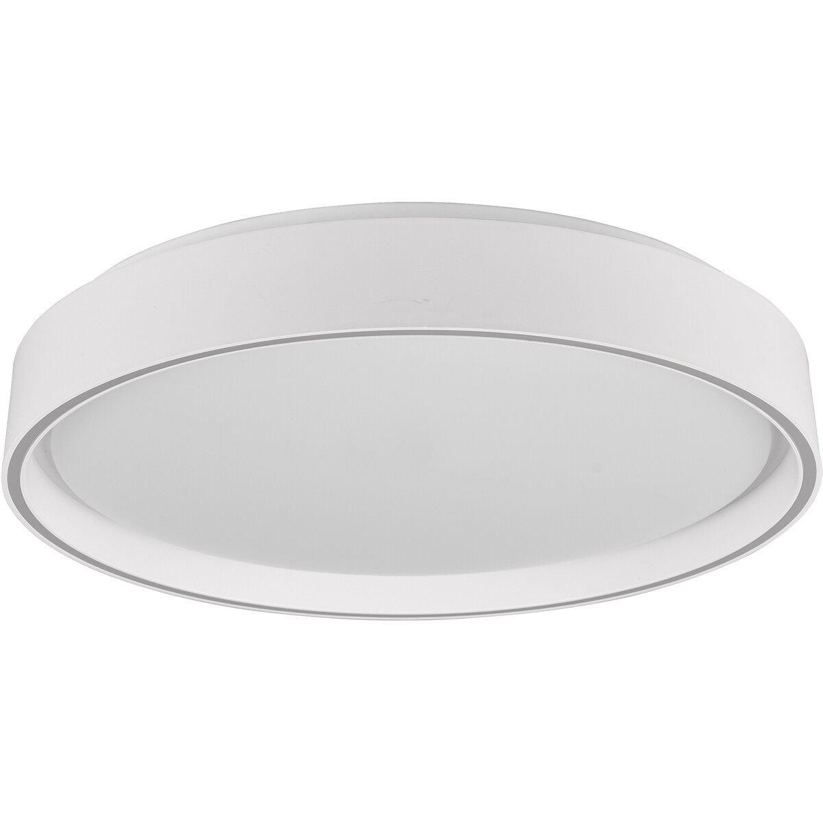 Plafonnier LED - Éclairage de plafond - Trion Lesi - 24W - Dimmable - Couleur ajustable - Télécommande - Rond - Blanc mat - Plastique