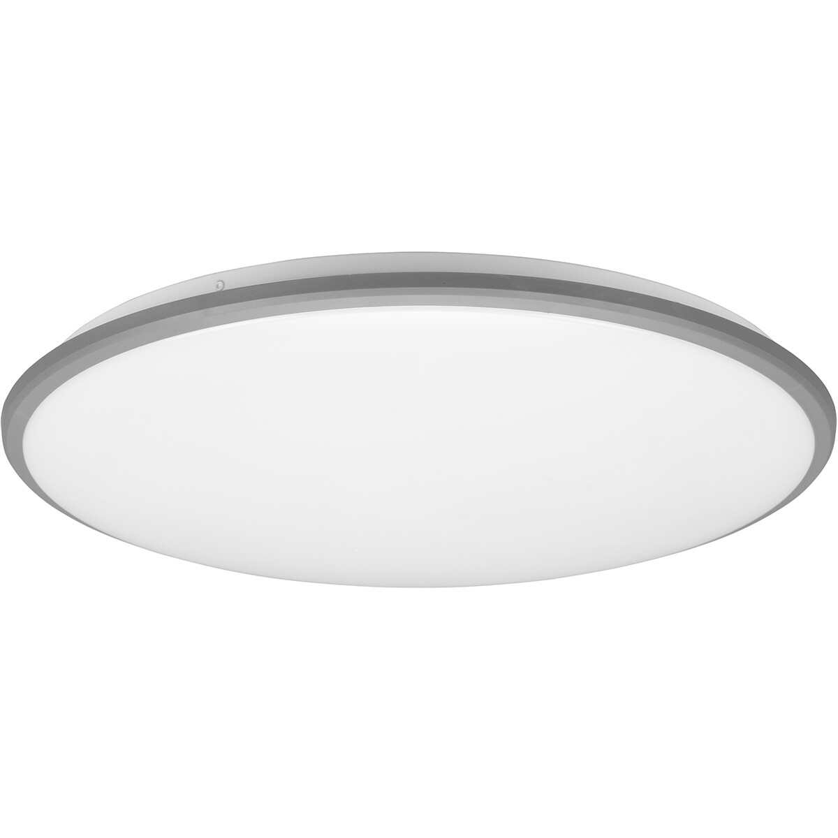 Plafonnier LED - Éclairage de Plafond - Trion Lombis - 34W - Blanc Chaud 3000K - Dimmable - Rond - Mat Titane - Plastique