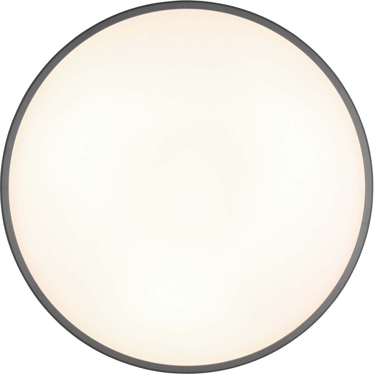 Plafonnier LED - Éclairage de Plafond - Trion Lombis - 34W - Blanc Chaud 3000K - Dimmable - Rond - Mat Titane - Plastique