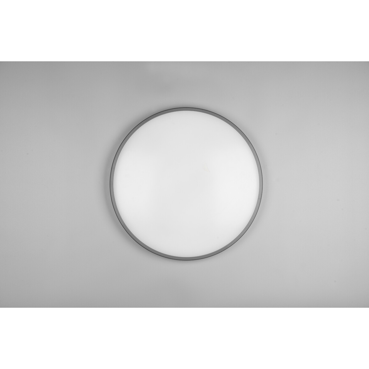 Plafonnier LED - Éclairage de Plafond - Trion Lombis - 34W - Blanc Chaud 3000K - Dimmable - Rond - Mat Titane - Plastique