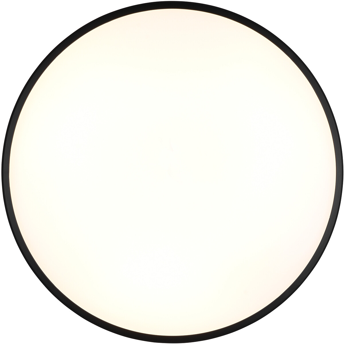 Plafonnier LED - Éclairage de Plafond - Trion Lombis - 34W - Blanc Chaud 3000K - Dimmable - Rond - Mat Noir - Plastique