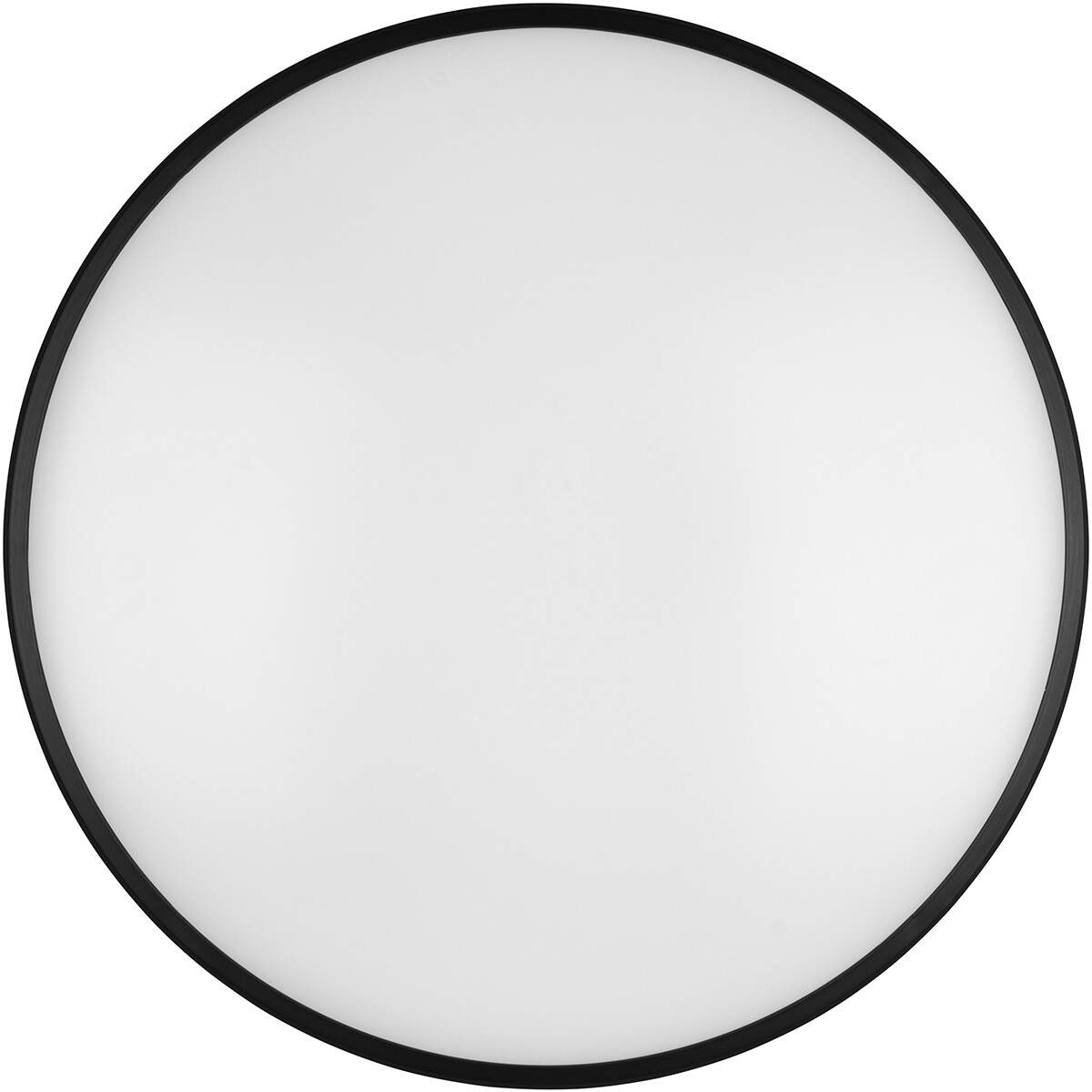 Plafonnier LED - Éclairage de Plafond - Trion Lombis - 34W - Blanc Chaud 3000K - Dimmable - Rond - Mat Noir - Plastique