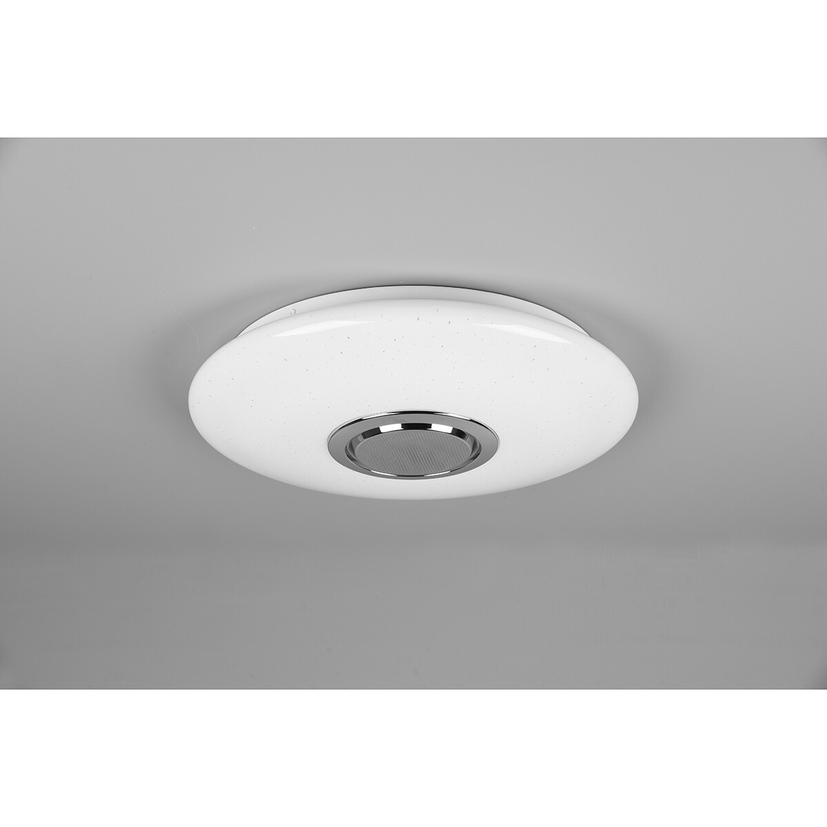 Plafonnier LED - Éclairage de Plafond - Trion Minan - 15.5W - RGBW - Dimmable - Couleur de lumière ajustable - Télécommande - Haut-parleur Bluetooth - Lumière Étoile - Rond - Mat Blanc - Plastique