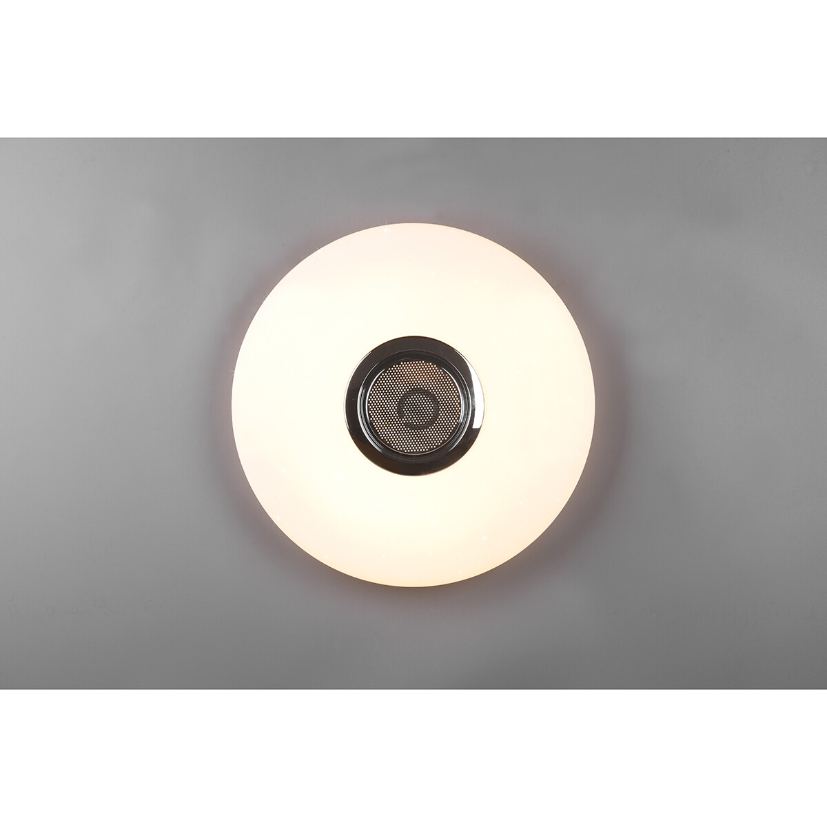 Plafonnier LED - Éclairage de Plafond - Trion Minan - 15.5W - RGBW - Dimmable - Couleur de lumière ajustable - Télécommande - Haut-parleur Bluetooth - Lumière Étoile - Rond - Mat Blanc - Plastique