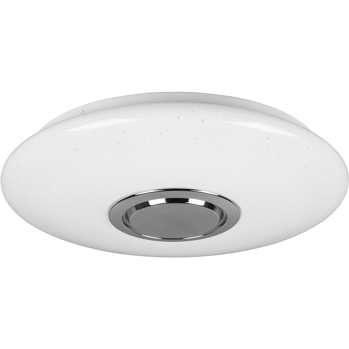 Plafonnier LED - Éclairage de Plafond - Trion Minan - 15.5W - RGBW - Dimmable - Couleur de lumière ajustable - Télécommande - Haut-parleur Bluetooth - Lumière Étoile - Rond - Mat Blanc - Plastique