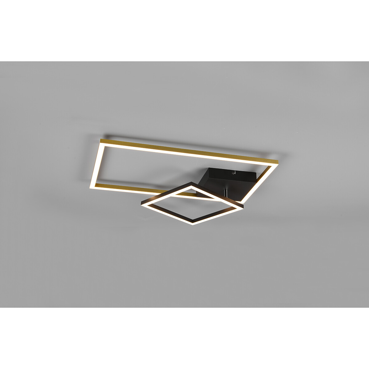 Plafonnier LED - Éclairage de Plafond - Trion Pado - 25W - Blanc Chaud 3000K - Dimmable - Rectangle - Mat Or - Aluminium