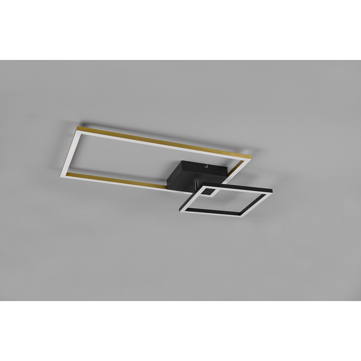 Plafonnier LED - Éclairage de Plafond - Trion Pado - 25W - Blanc Chaud 3000K - Dimmable - Rectangle - Mat Or - Aluminium