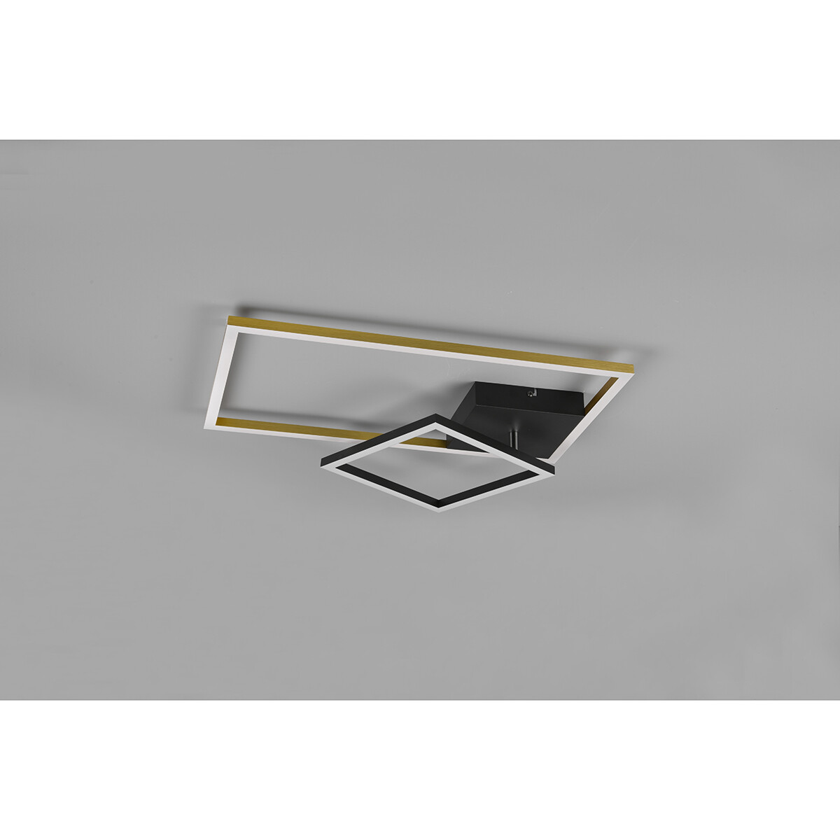 Plafonnier LED - Éclairage de Plafond - Trion Pado - 25W - Blanc Chaud 3000K - Dimmable - Rectangle - Mat Or - Aluminium