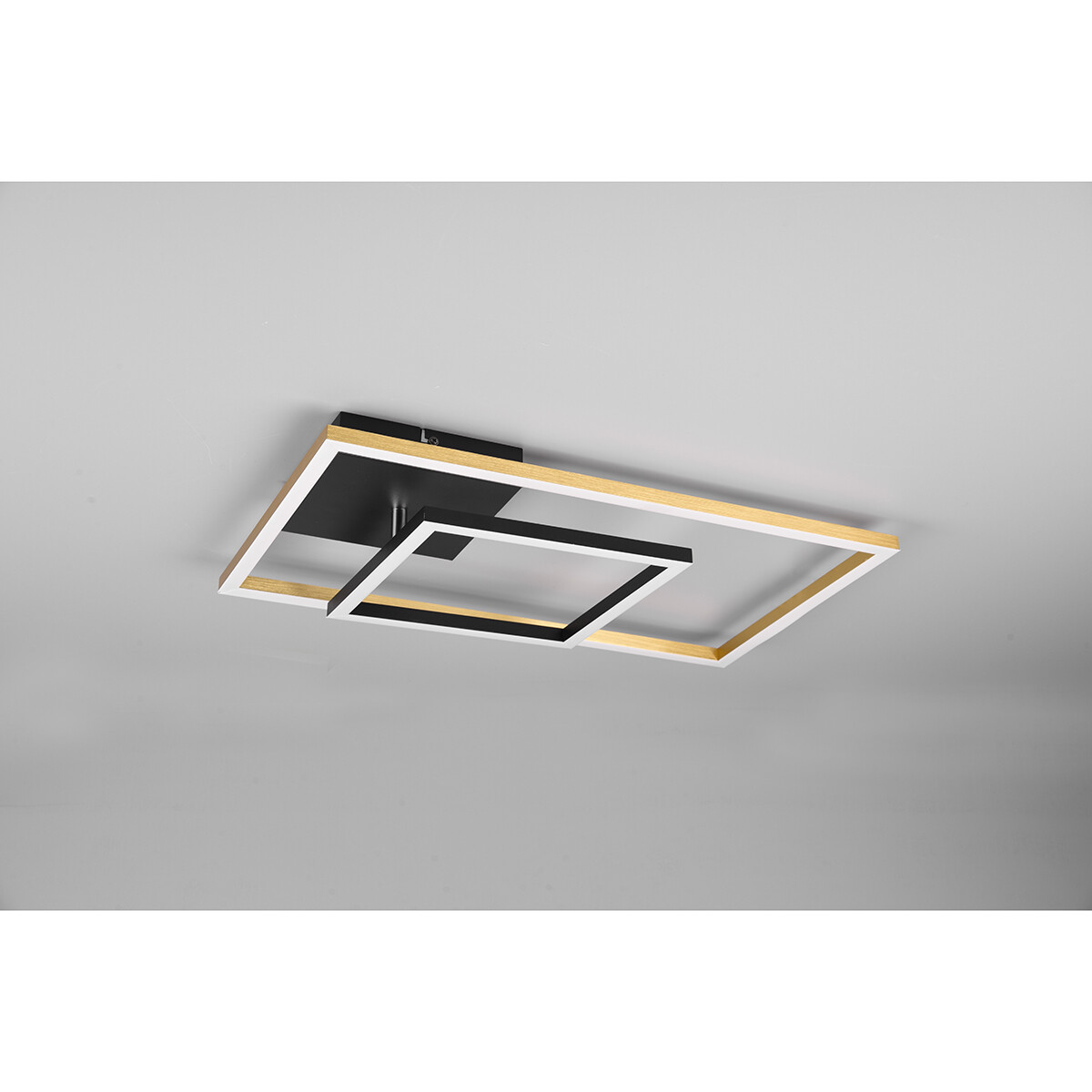 Plafonnier LED - Éclairage de Plafond - Trion Pado - 25W - Blanc Chaud 3000K - Dimmable - Rectangle - Mat Or - Aluminium