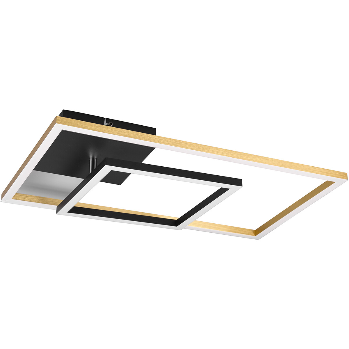 Plafonnier LED - Éclairage de Plafond - Trion Pado - 25W - Blanc Chaud 3000K - Dimmable - Rectangle - Mat Or - Aluminium