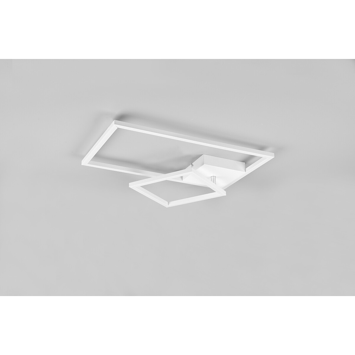 Plafonnier LED - Éclairage de Plafond - Trion Pado - 25W - Blanc Chaud 3000K - Dimmable - Rectangle - Mat Blanc - Aluminium