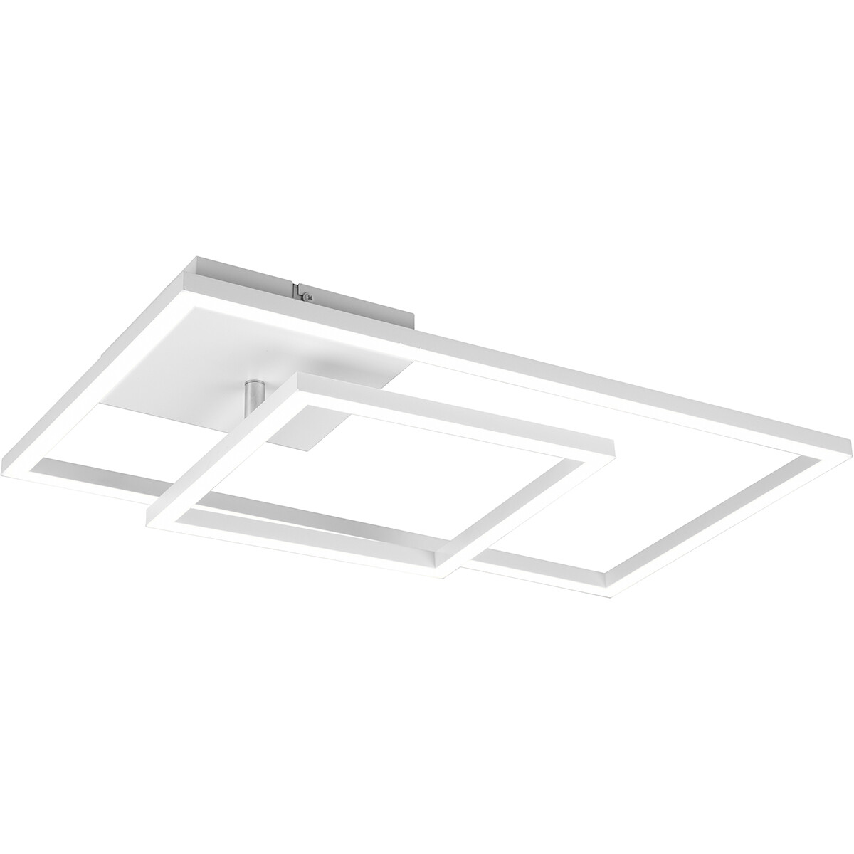 Plafonnier LED - Éclairage de Plafond - Trion Pado - 25W - Blanc Chaud 3000K - Dimmable - Rectangle - Mat Blanc - Aluminium