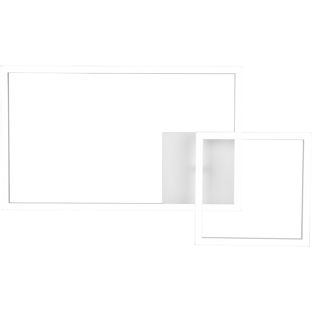 Plafonnier LED - Éclairage de Plafond - Trion Pado - 25W - Blanc Chaud 3000K - Dimmable - Rectangle - Mat Blanc - Aluminium