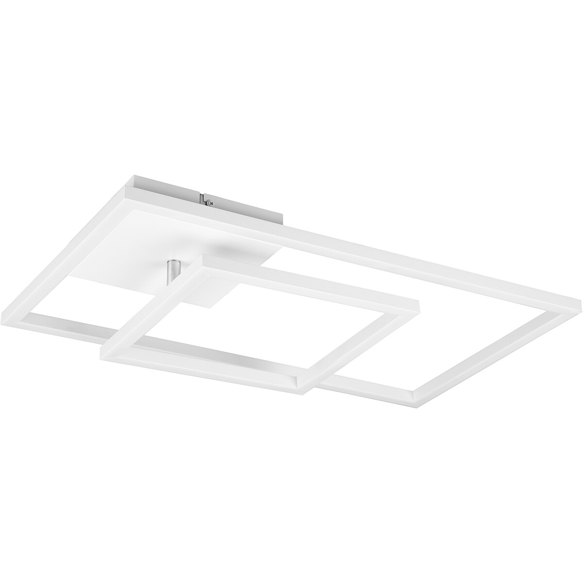 Plafonnier LED - Éclairage de Plafond - Trion Pado - 25W - Blanc Chaud 3000K - Dimmable - Rectangle - Mat Blanc - Aluminium