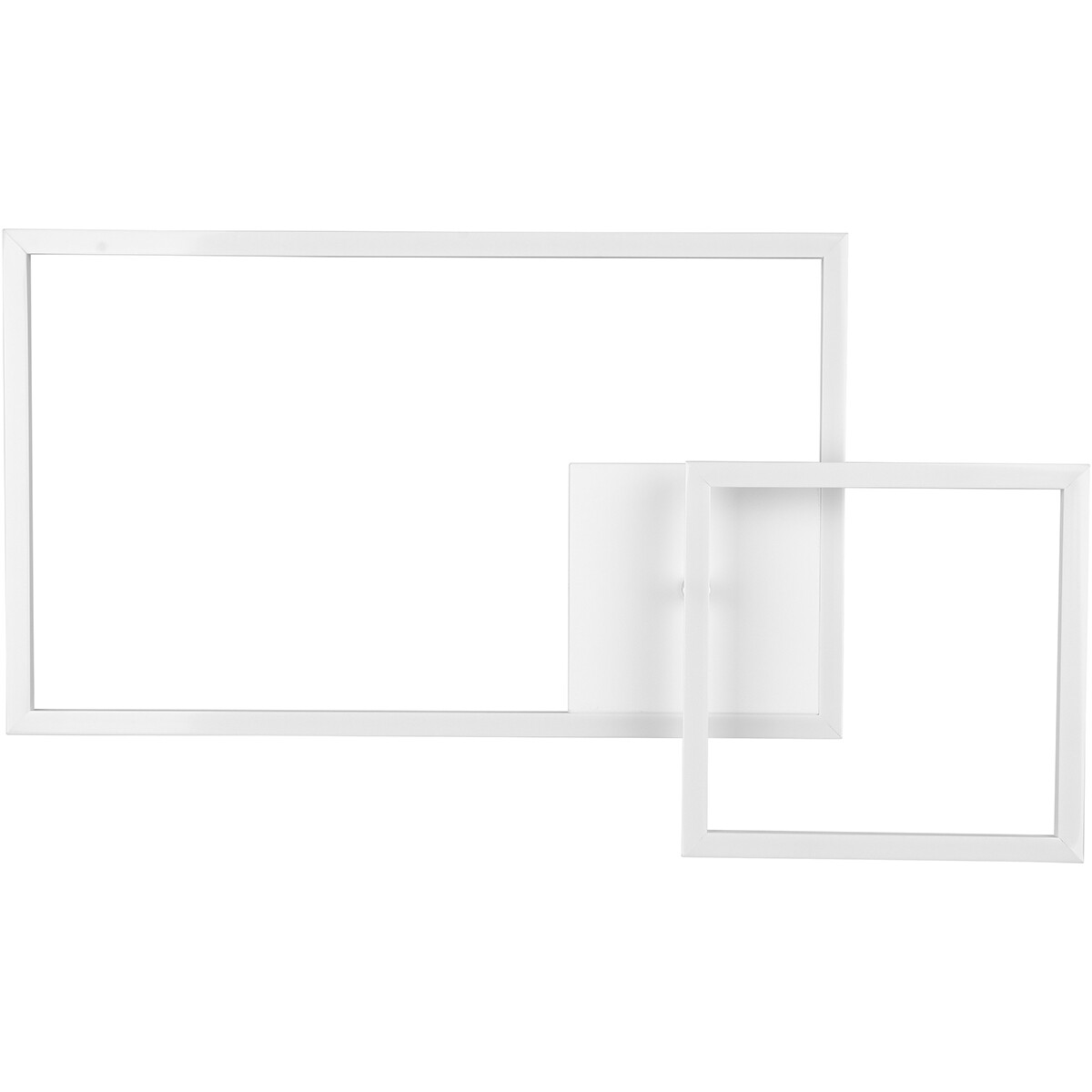 Plafonnier LED - Éclairage de Plafond - Trion Pado - 25W - Blanc Chaud 3000K - Dimmable - Rectangle - Mat Blanc - Aluminium