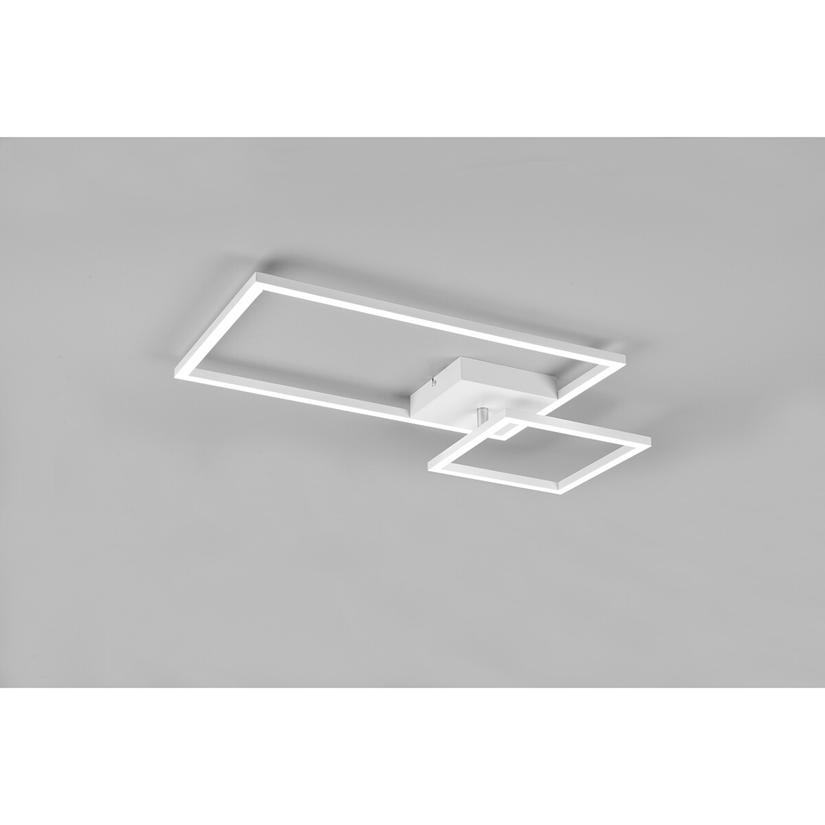 Plafonnier LED - Éclairage de Plafond - Trion Pado - 25W - Blanc Chaud 3000K - Dimmable - Rectangle - Mat Blanc - Aluminium