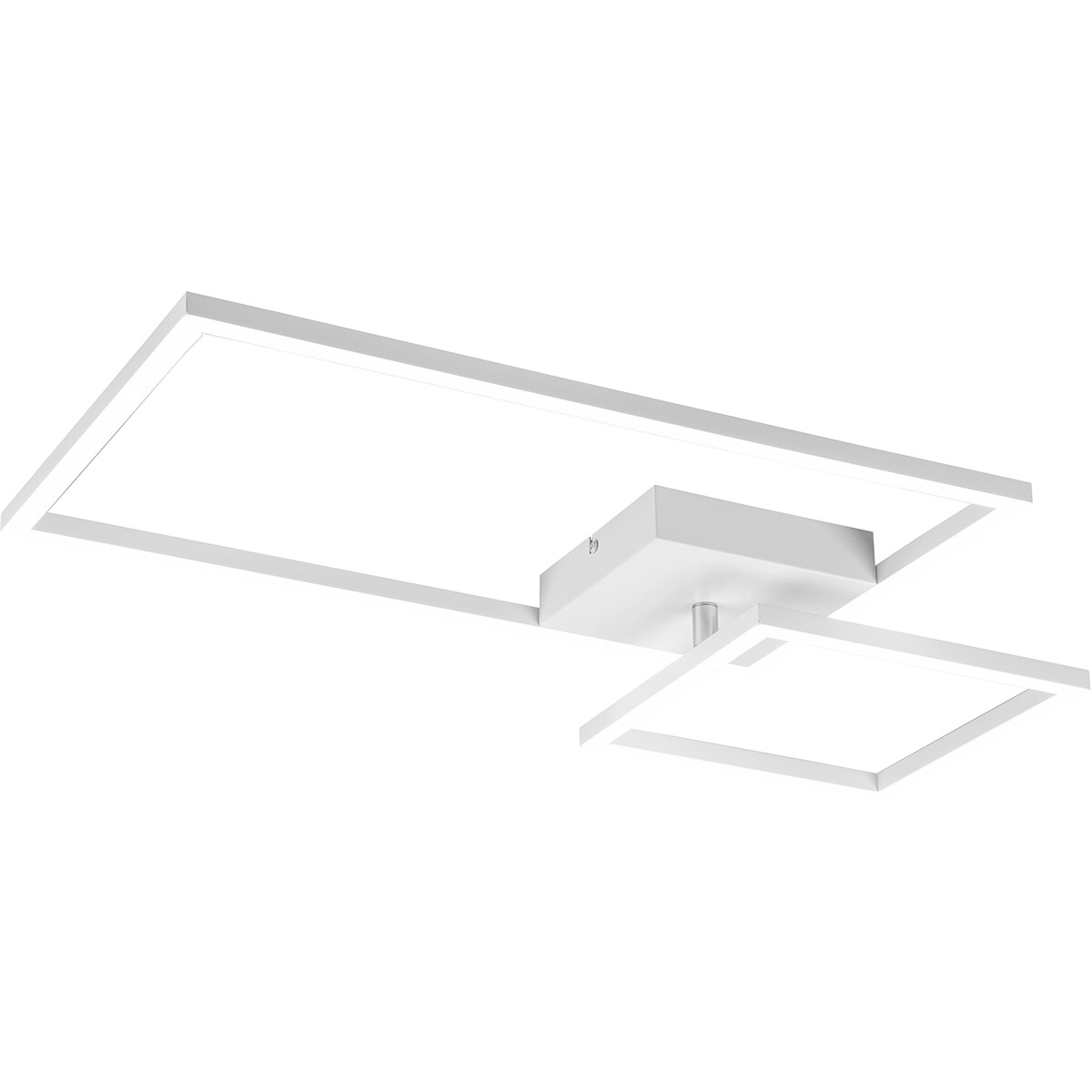 Plafonnier LED - Éclairage de Plafond - Trion Pado - 25W - Blanc Chaud 3000K - Dimmable - Rectangle - Mat Blanc - Aluminium