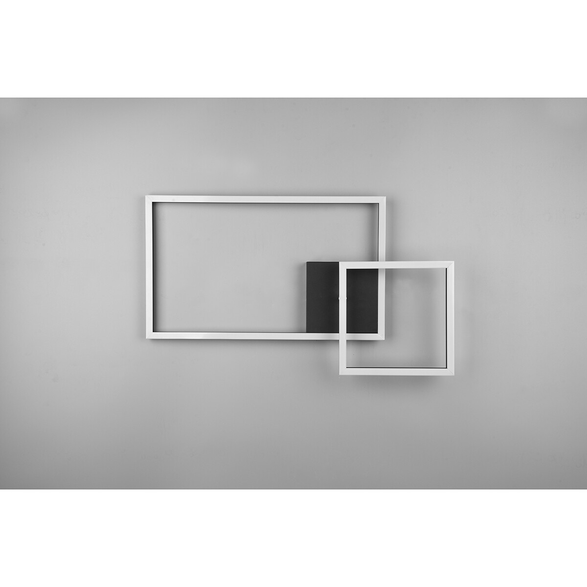 Plafonnier LED - Éclairage de Plafond - Trion Pado - 25W - Blanc Chaud 3000K - Dimmable - Rectangle - Mat Noir - Aluminium