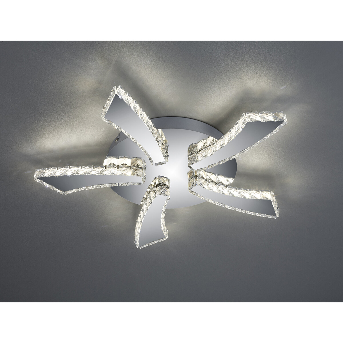 Plafonnier LED - Éclairage de Plafond - Trion Pino - 30W - Couleur de lumière ajustable - Rond - Mat Chrome - Aluminium