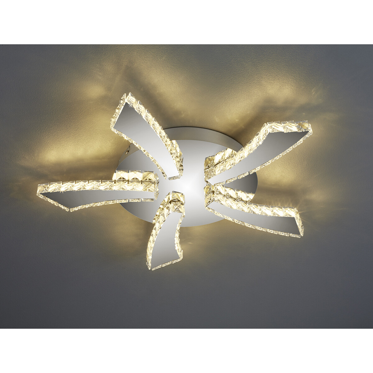 Plafonnier LED - Éclairage de Plafond - Trion Pino - 30W - Couleur de lumière ajustable - Rond - Mat Chrome - Aluminium