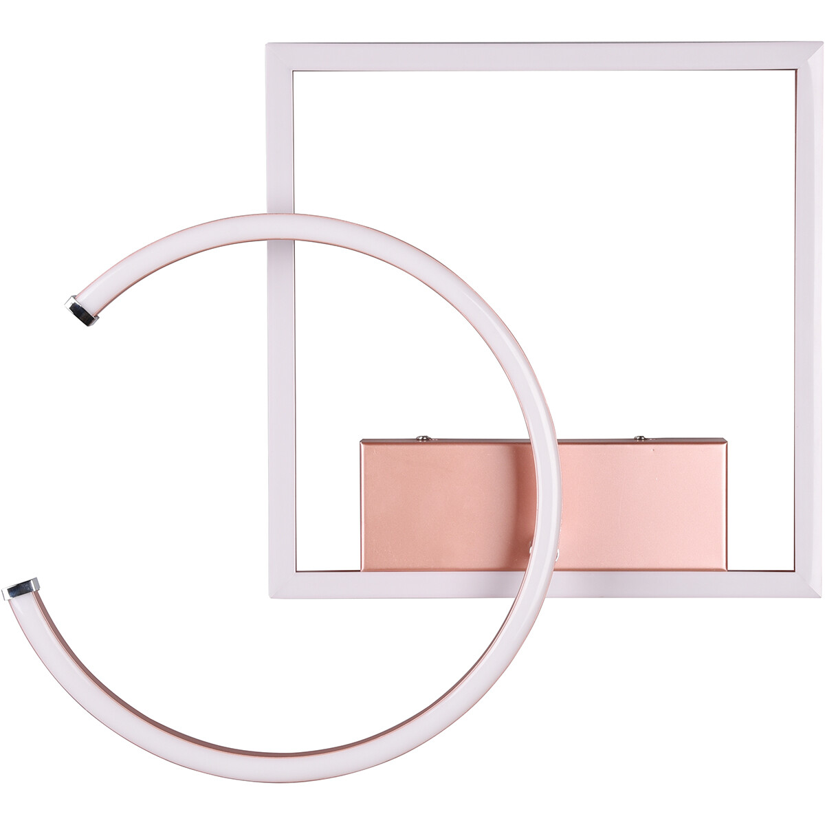 Plafonnier LED - Éclairage de Plafond - Trion Pivacci - 23.5W - Blanc Neutre 4000K - Dimmable - Rectangle - Mat Rose Gold - Aluminium